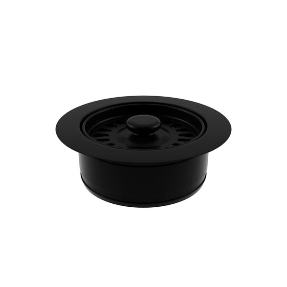 Lexicon Disposal Kitchen Sink Decorative Flange Fits 3.5 Inch Drain Hole Matte Black Finish LG-DF-K
