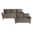 thumbnail image 1 of Lexicon Dunleith 2-Piece Solid Wood and Velvet Upholstered Sofa Set in Brown, 1 of 13