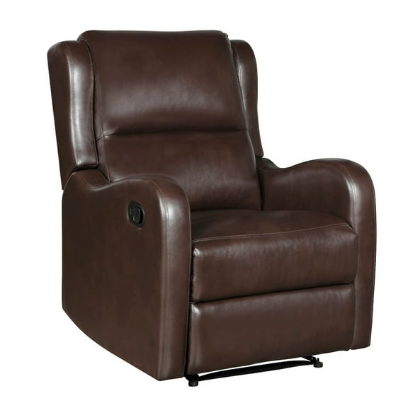 Lexicon Durant Faux leather Manual Recliner in Brown