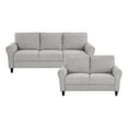 thumbnail image 1 of Lexicon Ellery Textured Fabric 2-Piece Upholstered Sofa Set in Sand Brown, 1 of 12