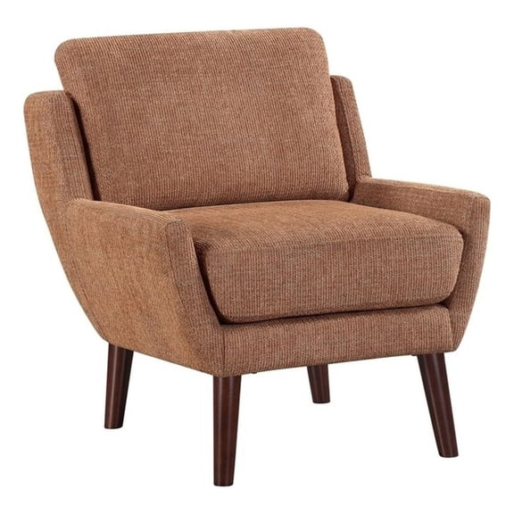 Lexicon Ellie Chenille Accent Chair in Orange