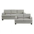 thumbnail image 1 of Lexicon Elmont Textured Fabric 2-Piece Upholstered Sofa Set in Gray, 1 of 13