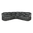thumbnail image 1 of Lexicon Fargo 3-PC Faux Leather Power Reclining Sectional in Dark Gray, 1 of 9