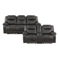 thumbnail image 1 of Lexicon Gainesville 2-Piece Microfiber Manual Reclining Sofa Set in Chocolate, 1 of 14