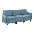 thumbnail image 1 of Lexicon Garren Textured Sofa in Blue, 1 of 5