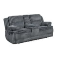 thumbnail image 1 of Lexicon Goodland Corduroy Dbl Rclng Love Seat with Center Console in Dark gray, 1 of 11