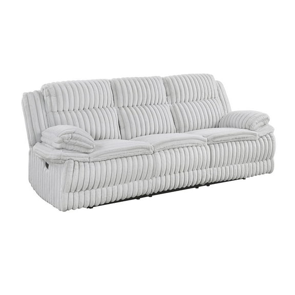 Lexicon Goodland Corduroy Double Reclining Sofa in Gray