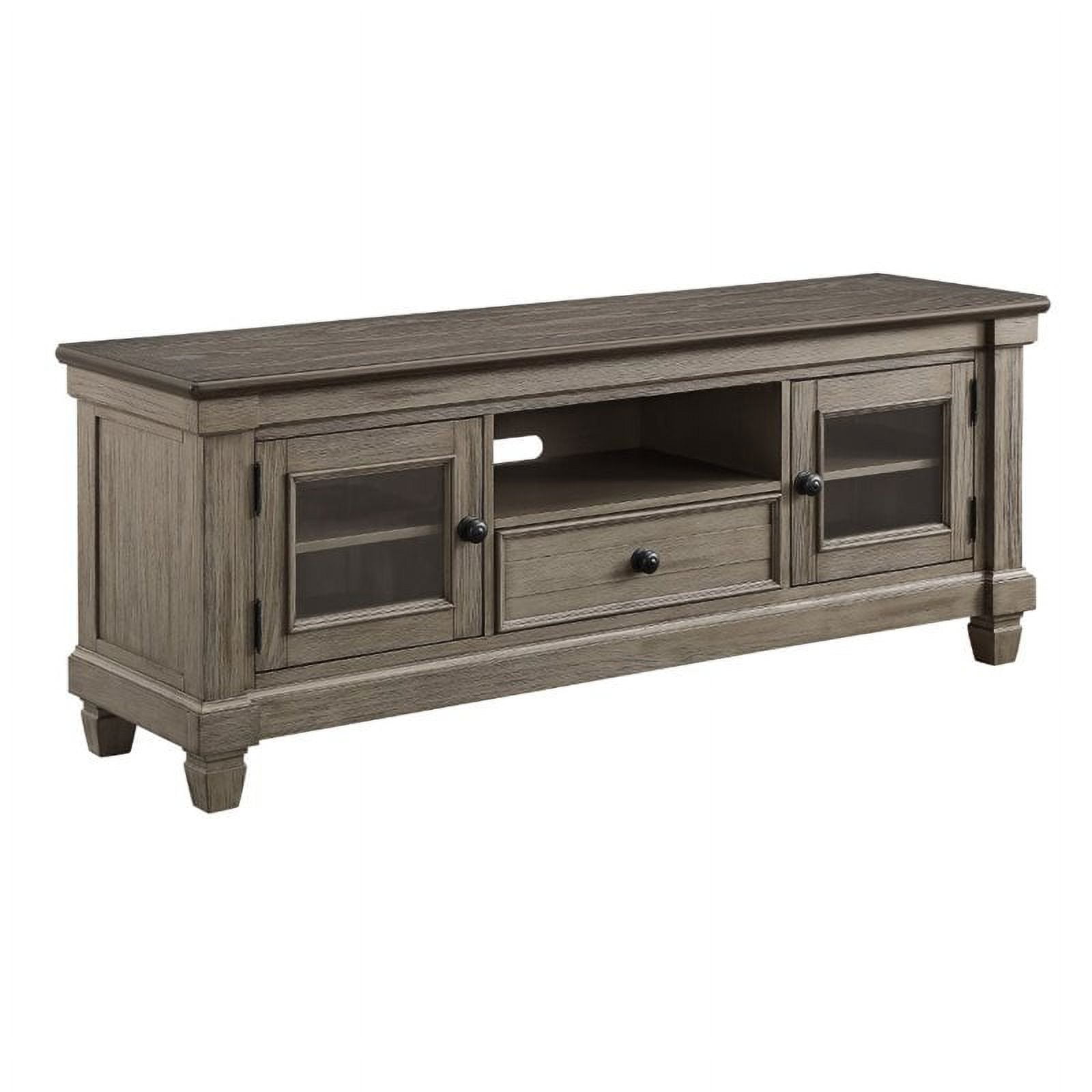 Lexicon Granby Wood TV Stand in Coffee and Antique Gray