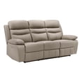 thumbnail image 1 of Lexicon Hancock Leather Power Double Reclining Sofa in Latte, 1 of 7