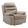 thumbnail image 1 of Lexicon Hancock Leather Power Reclining Chair in Latte, 1 of 8