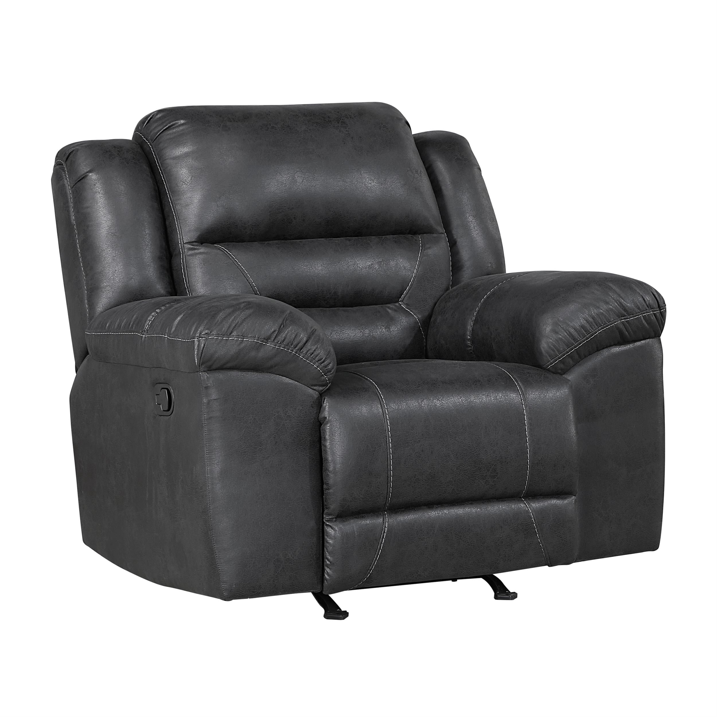 Lexicon Hazen Microfiber Rocker Reclining Chair in Black - Walmart.com