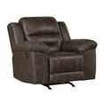 thumbnail image 1 of Lexicon Hazen Microfiber Rocker Reclining Chair in Dark brown, 1 of 15