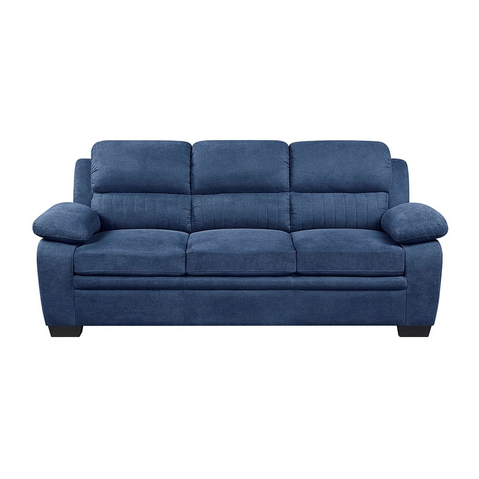 Holleman Blue Fabric Upholstered Lawson Sofa with Pillow-Top Arms