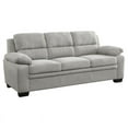 Lexicon Holleman Light Gray Sofa with Modern Textured Fabric and Pillow