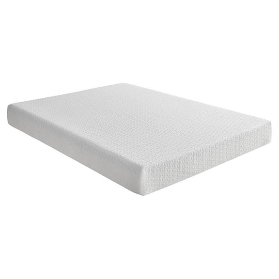 Lexicon Homelegance Bedding 8" Modern Fabric Full Gel Memory Mattress in White