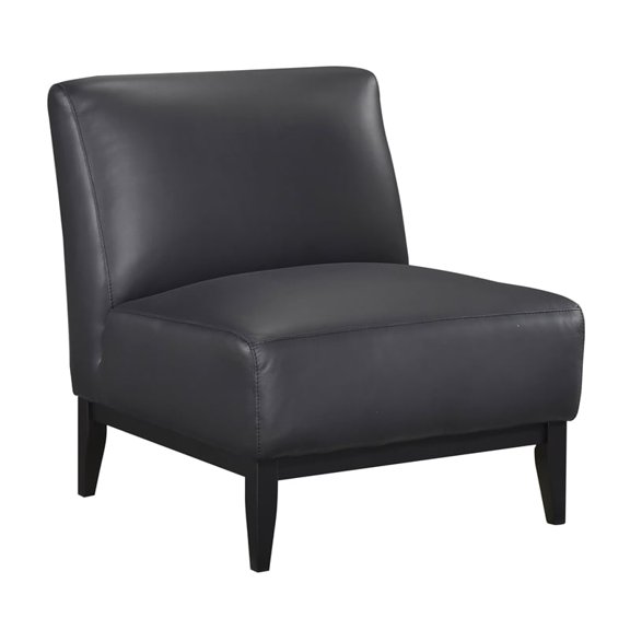 Lexicon Houghton Leather Accent Chair in Black