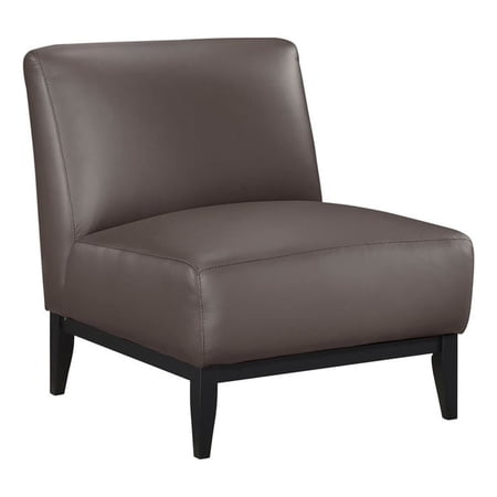 Lexicon Houghton Leather Accent Chair in Dark Brown