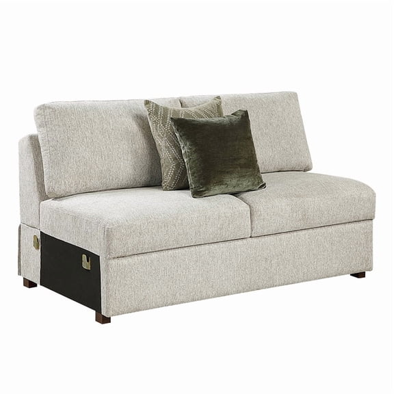 Lexicon Isla Microfiber Armless 2-Seater in Sage Sand