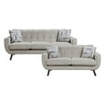 thumbnail image 1 of Lexicon Janne 2-Piece Microfiber Sofa Set in Tan, 1 of 13