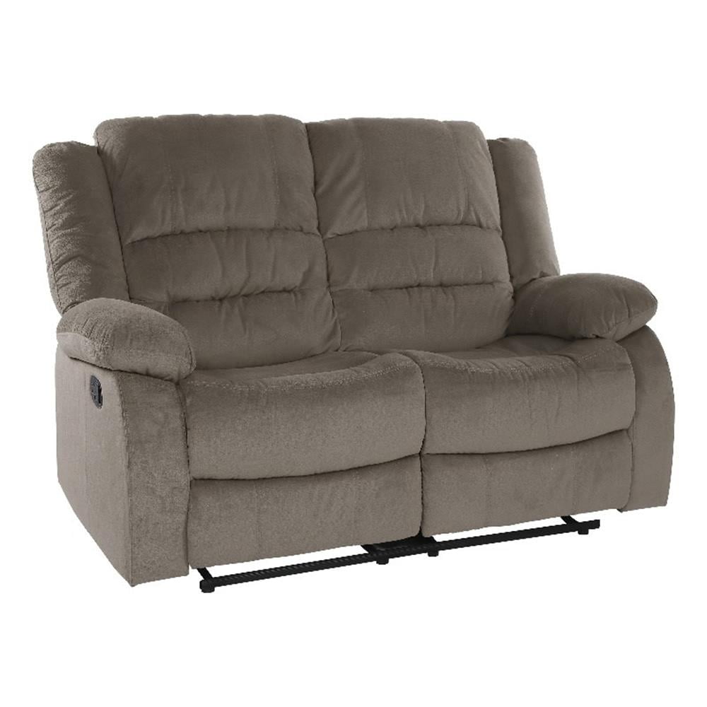 Jarita Chocolate Brown Microfiber Reclining Loveseat