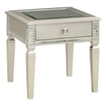 thumbnail image 1 of Lexicon Juliette Wood and Glass End Table in Champagne finish, 1 of 7