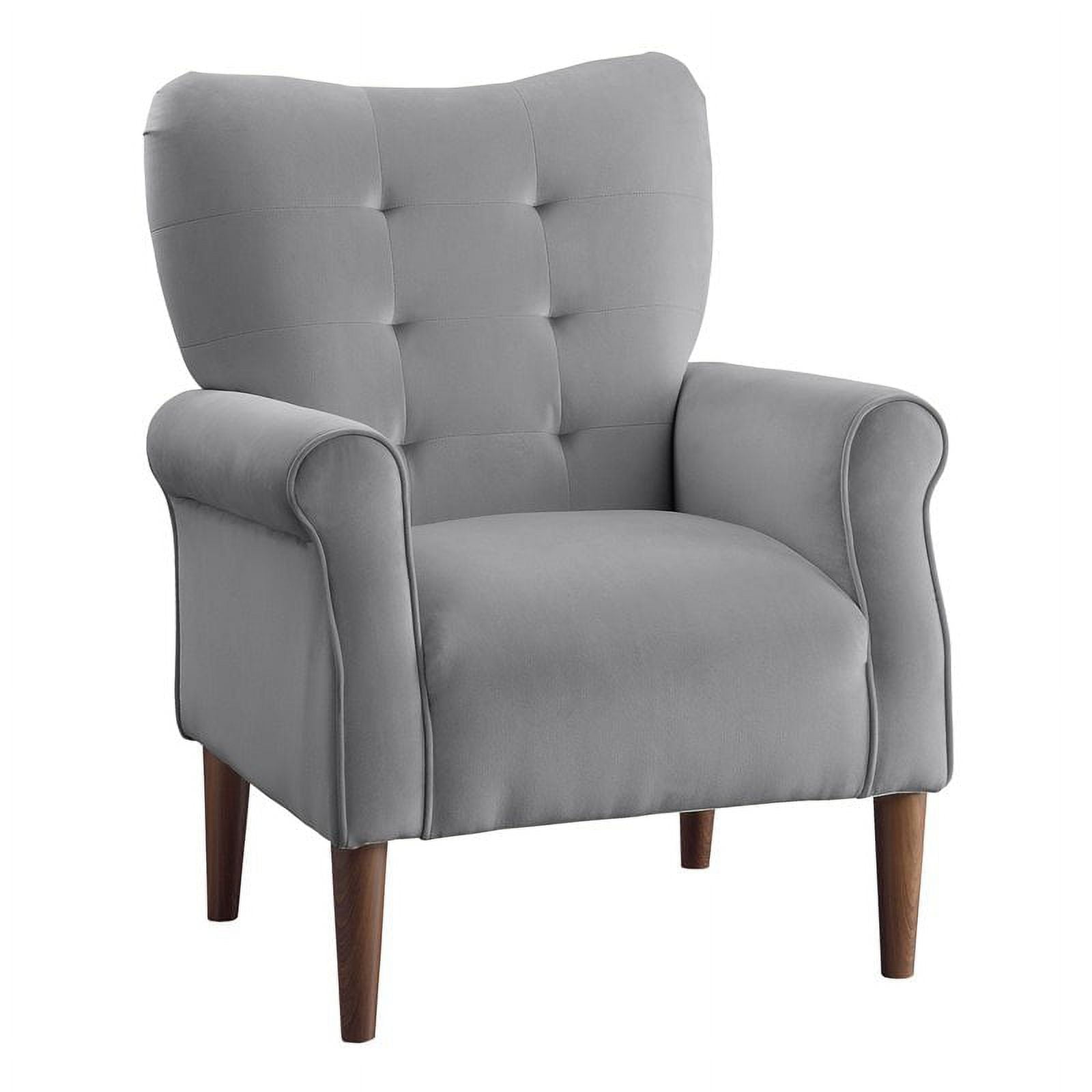 Lexicon Kyrie Solid Wood and Velvet Upholstered Accent Chair in Brown Walmart