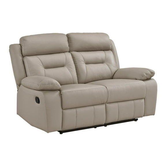 Lexicon Laconia Leather Double Reclining Love Seat in Latte
