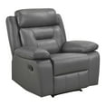 thumbnail image 1 of Lexicon Laconia Leather Reclining Chair in Dark gray, 1 of 5