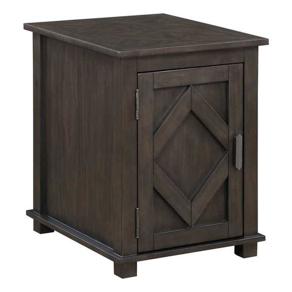 Lexicon Lakeside Rubber Wood Chairside Table in Brown