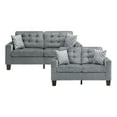 thumbnail image 1 of Lexicon Lantana Microfiber 2-Piece Upholstered Sofa Set in Gray, 1 of 12