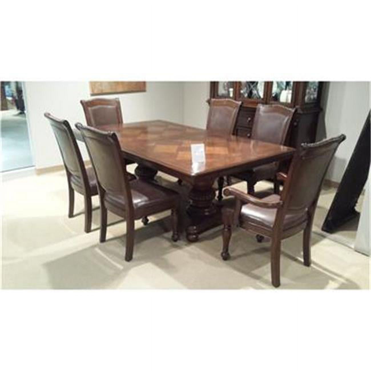 Lexicon Lordsburg Wood Dining Room Arm Chairs in Brown Cherry (Set of 2)