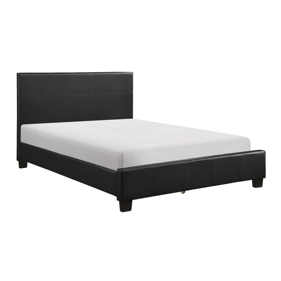 Lexicon Lorenzi Faux Leather Queen Bed in Black