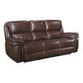 thumbnail image 1 of Lexicon Lyman Leather Match Lay Flat Double Reclining Sofa in Brown, 1 of 9