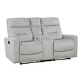 thumbnail image 1 of Lexicon Lyndon Chenille Double Reclining Love Seat with Center Console in Gray, 1 of 5