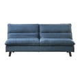 thumbnail image 1 of Lexicon Mackay Upholstered Click Clack Convertible Sofa in Blue, 1 of 7