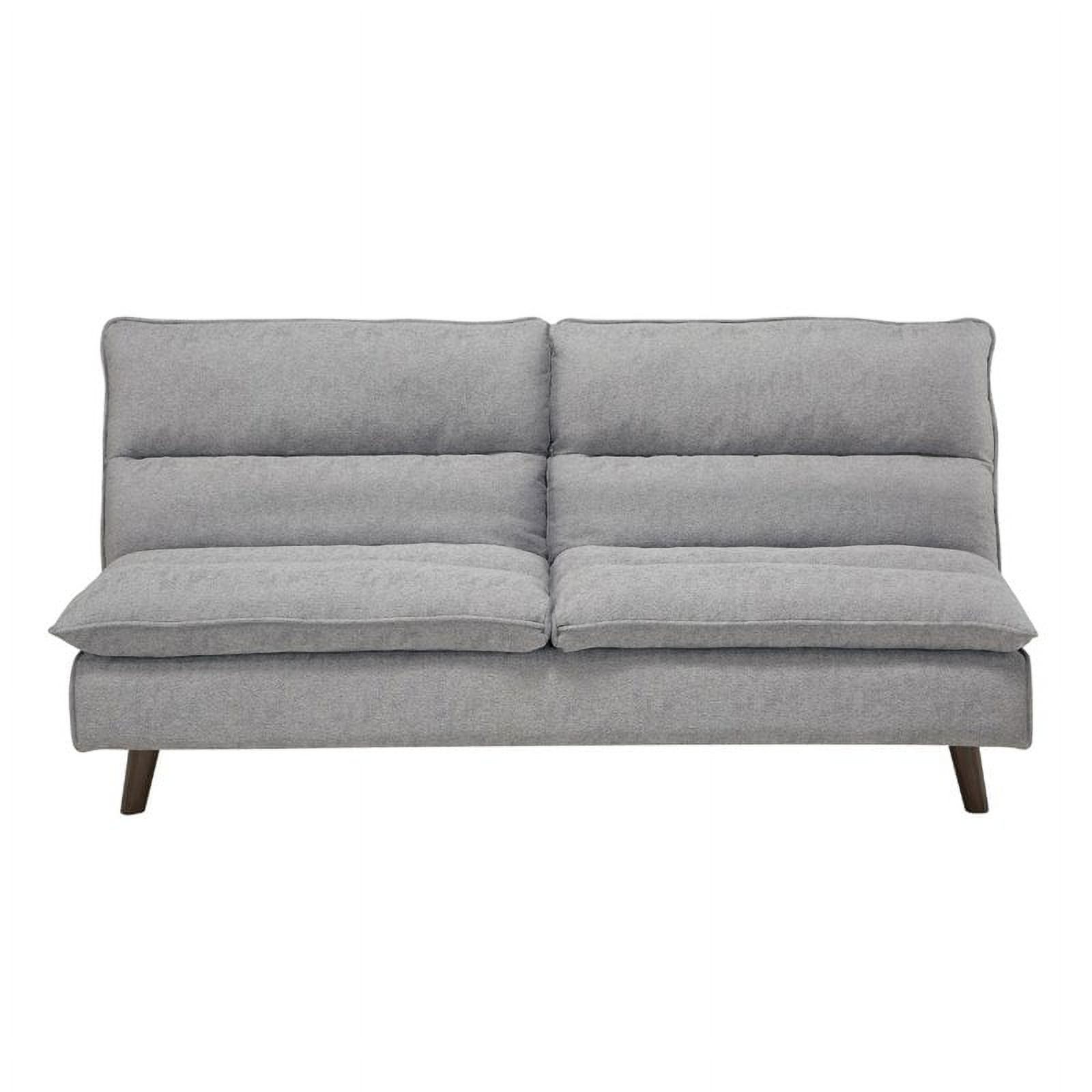 Lexicon Mackay Upholstered Click Clack Convertible Sofa in Light Gray