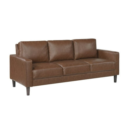 Lexicon Malcolm Faux leather Sofa in Chocolate