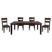 Lexicon Mantello 5-Piece Transitional Wood Dining Set in Cherry