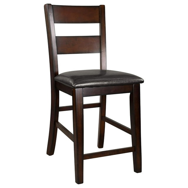 Lexicon Mantello Wood Counter Height Dining Chairs in Cherry (Set of 2