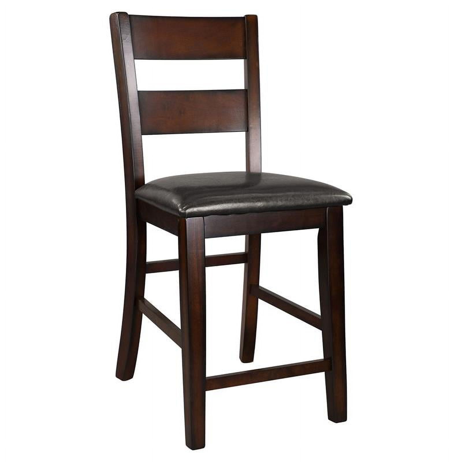 Lexicon Mantello Upholstered Faux Leather Kitchen Tall Dining Chairs in ...
