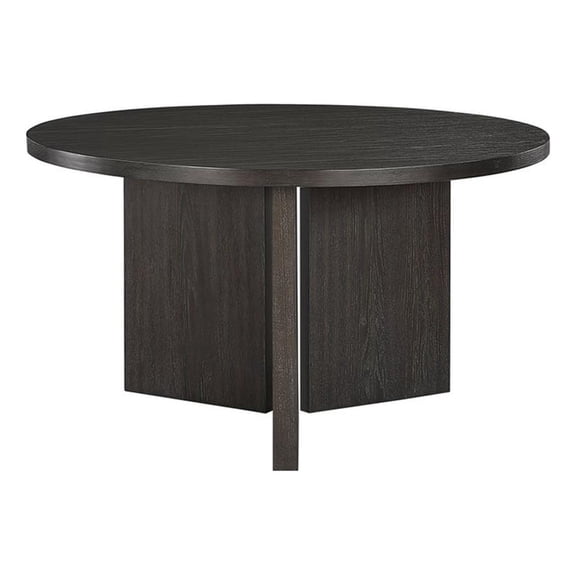 Lexicon Marais Solid Wood Dining Round Table in Ebony