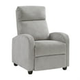 thumbnail image 1 of Lexicon Maye Corduroy Push Back Reclining Chair in Light Gray, 1 of 17