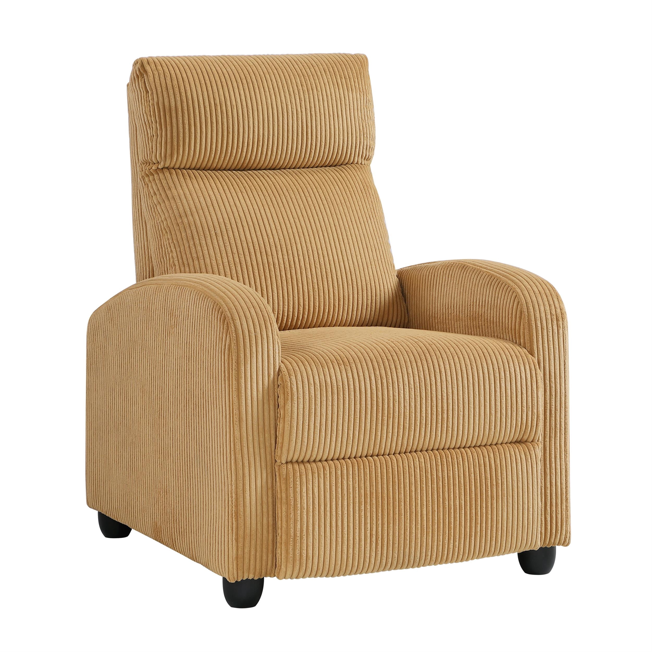Lexicon Maye Corduroy Push Back Reclining Chair in Yellow - Walmart.com