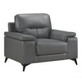 thumbnail image 1 of Lexicon Mischa Leather Match Accent Chair in Dark Gray, 1 of 5