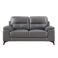 thumbnail image 1 of Lexicon Mischa Leather Match Loveseat in Dark Gray, 1 of 7