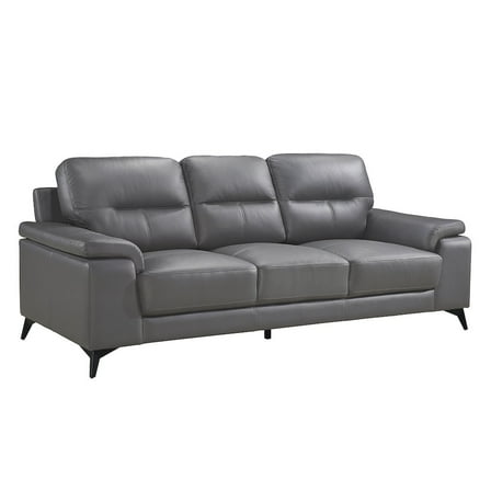 Lexicon Mischa Leather Match Sofa in Dark Gray