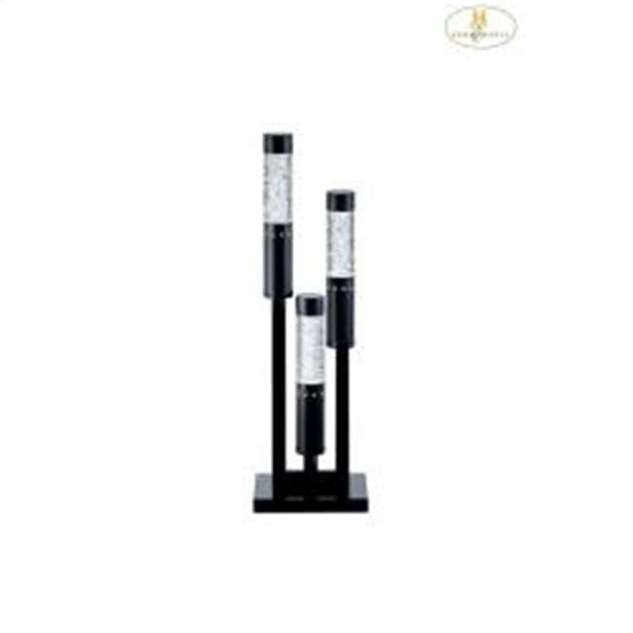 Eleena Black Metal and Glass Water-Drop Table Lamp