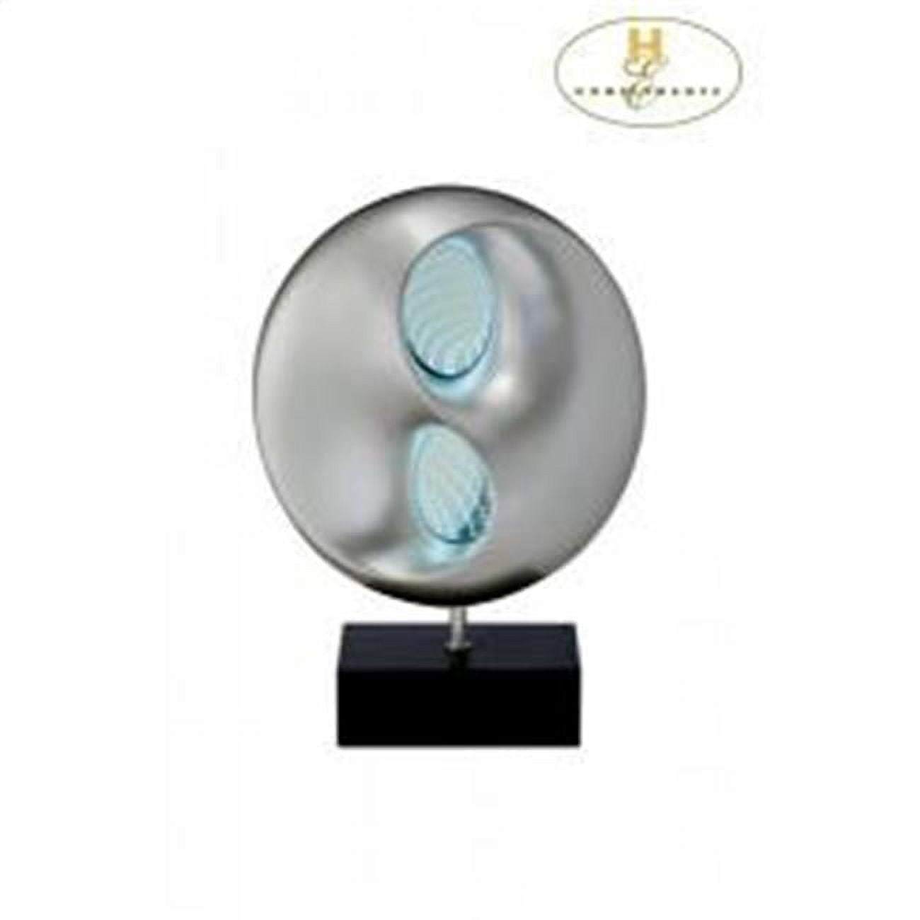 Lexicon Neleh Modern Poly Resin Table Lamp with LED in Black and Silver ...