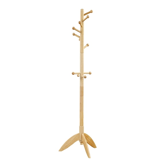 Lexicon Moe Rubber Wood Coat Rack in Natural