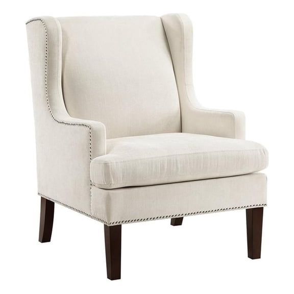 Lexicon Myles Textured Fabric Upholstery Accent Chair in Beige